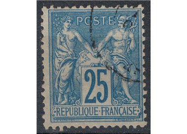 FRANCE 1876-81 Sage Type, 25c blue II type us