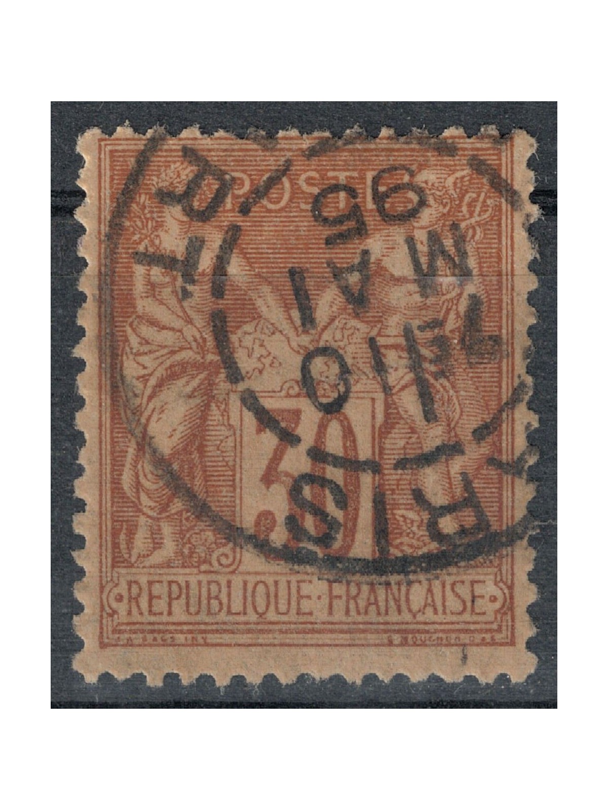 FRANCE 1876-81 Sage Type, 30c yellow brown II type us