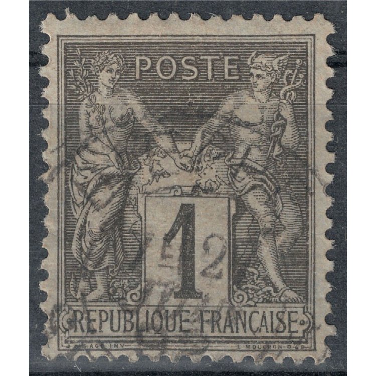 FRANCE 1877-80 Sage Type, 1c black us