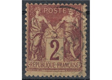 FRANCE 1877-80 Sage Type, 2c red brown us