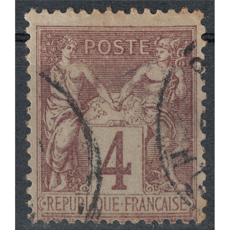 FRANCE 1877-80 Type Sage, 4c lilac brown us