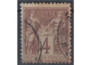 FRANCE 1877-80 Type Sage, 4c lilac brown us