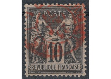 FRANCE 1877-80 Type Sage, 10c black on lilac us