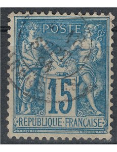 FRANCE 1877-80 Sage Type, 15c blue us