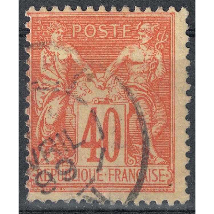 FRANCE 1877-80 Sage Type, 40c orange red us