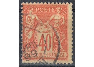 FRANCE 1877-80 Sage Type, 40c orange red us