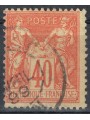 FRANCIA 1877-80 Tipo Sage, 40c rosso arancio us
