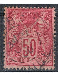 FRANCE 1884-90 Type Sage, 50c pink us