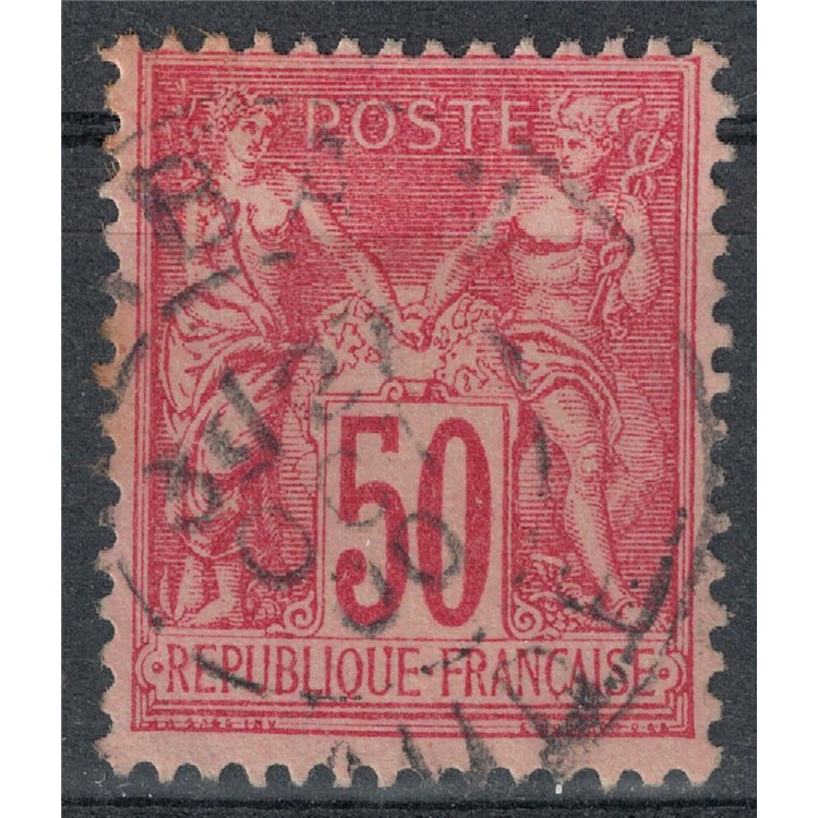 FRANCIA 1884-90 Tipo Sage, 50c rosa us