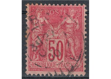 FRANCIA 1884-90 Tipo Sage, 50c rosa us
