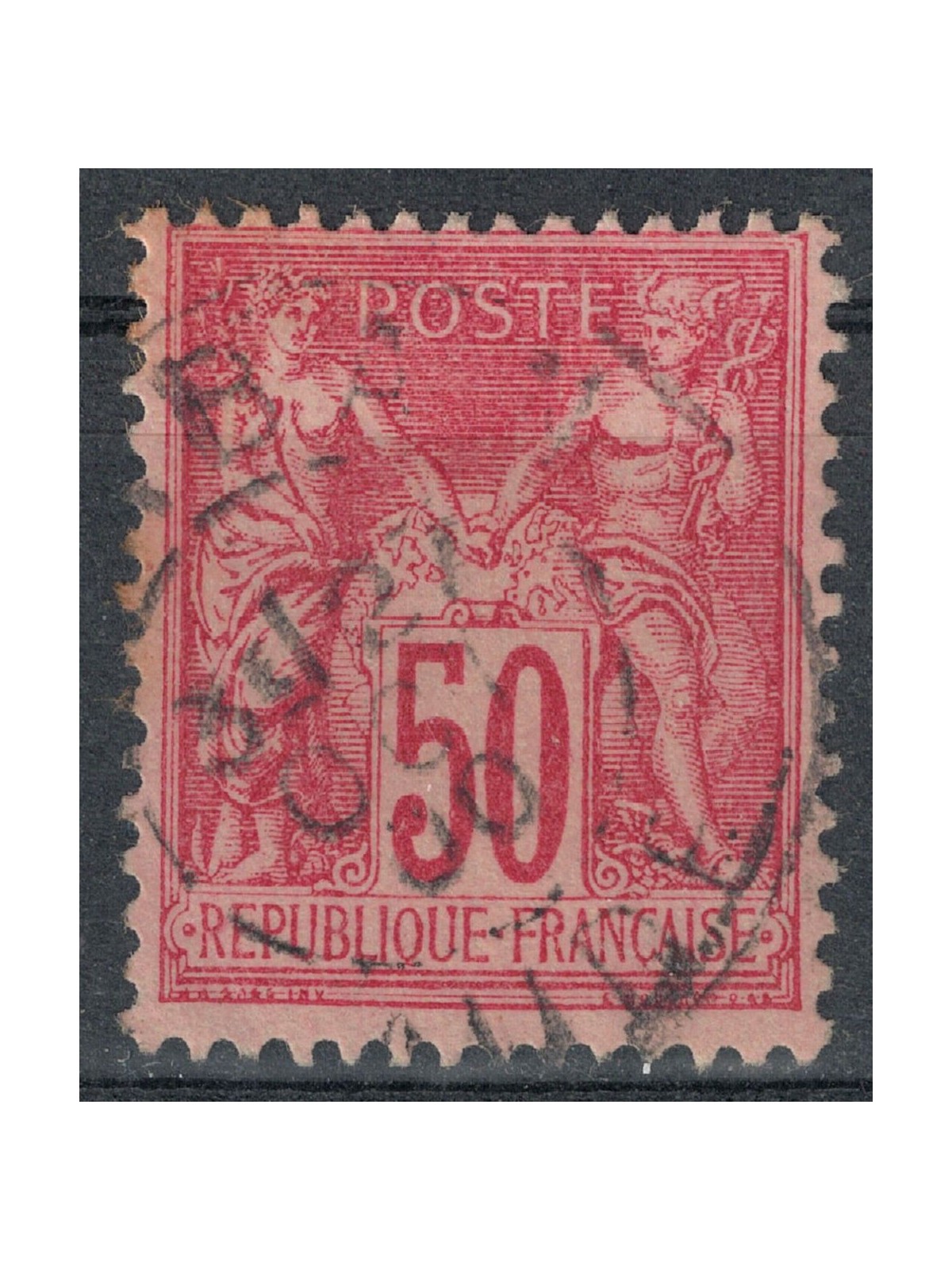 FRANCIA 1884-90 Tipo Sage, 50c rosa us