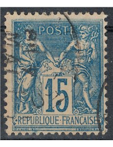 FRANCE 1892 Sage Type, 15c blue us