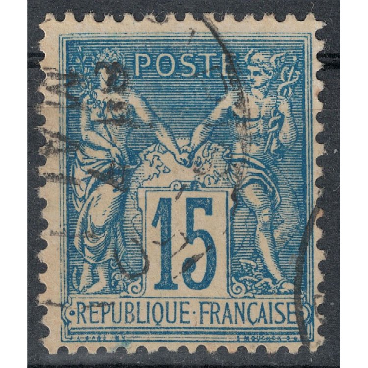 FRANCE 1892 Sage Type, 15c blue us