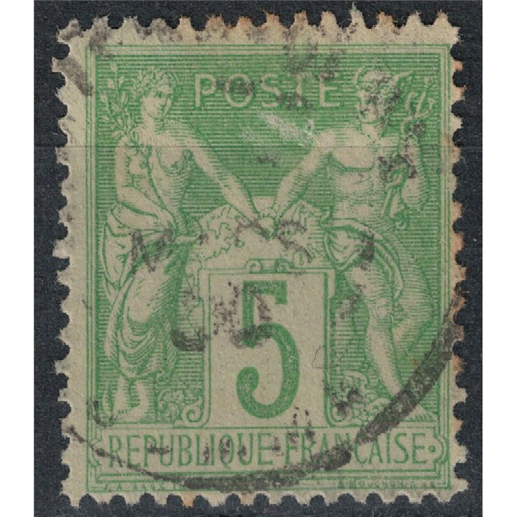 FRANCE 1898-900 Sage Type, 5c green yellow us