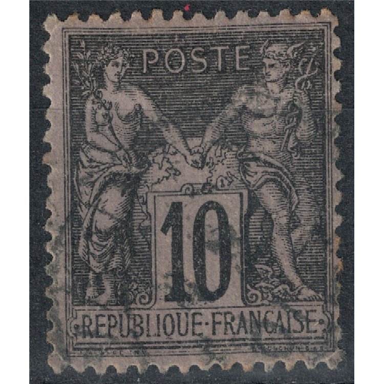 FRANCE 1898-900 Type Sage, 10c black on lilac us