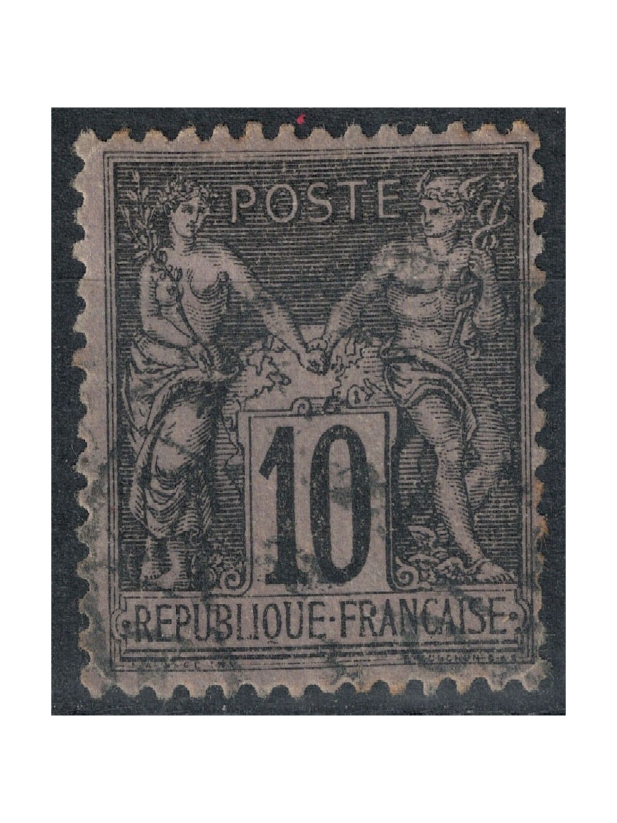 FRANCE 1898-900 Type Sage, 10c black on lilac us