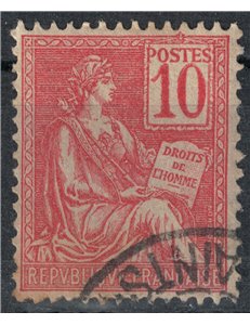 FRANCE 1900-01 Allegory, Mouchon type 10c pink us