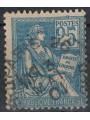 FRANCIA 1900-01 Allegoria, tipo Mouchon 25c azzurro us