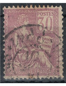FRANCE 1900-01 Allegory, Mouchon type 30c violet us