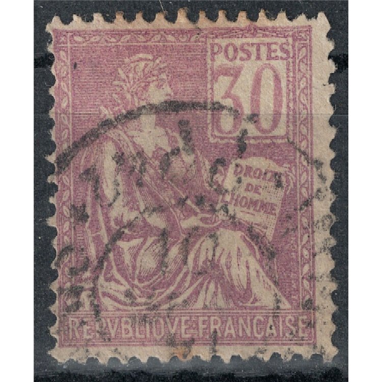 FRANCIA 1900-01 Allegoria, tipo Mouchon 30c violetto us