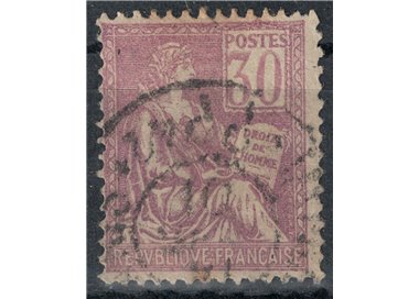 FRANCE 1900-01 Allegory, Mouchon type 30c violet us