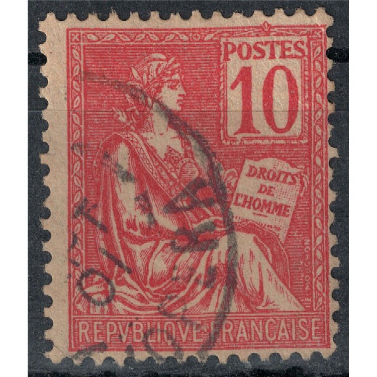 FRANCIA 1900-01 Allegoria, tipo Mouchon II tipo 10c rosso us