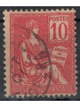 FRANCIA 1900-01 Allegoria, tipo Mouchon II tipo 10c rosso us