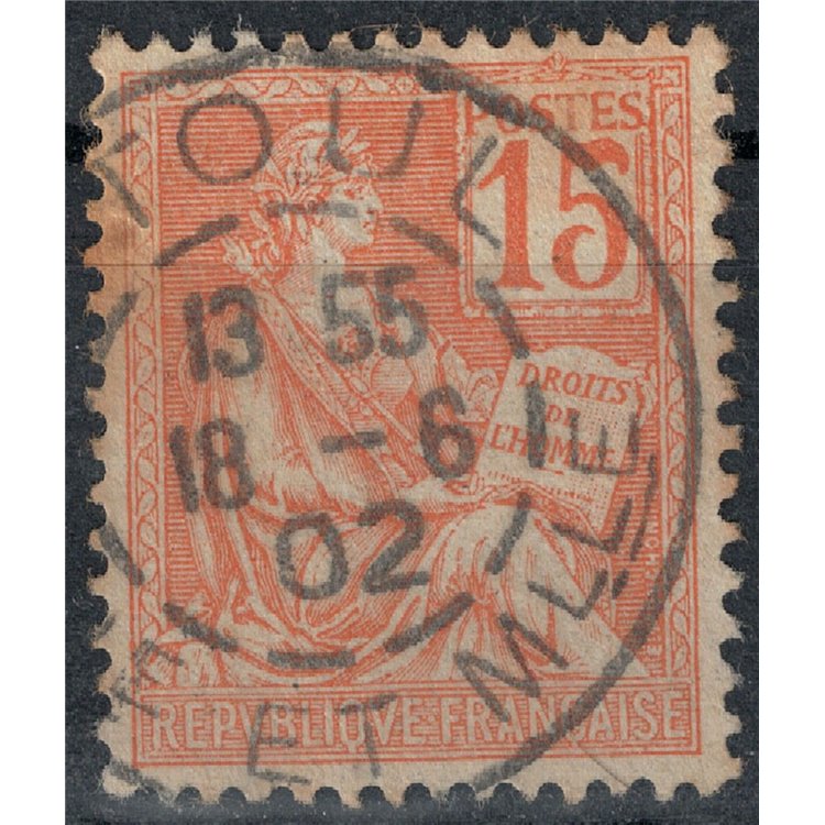 FRANCE 1900-01 Allegory, Mouchon II type 15c orange us