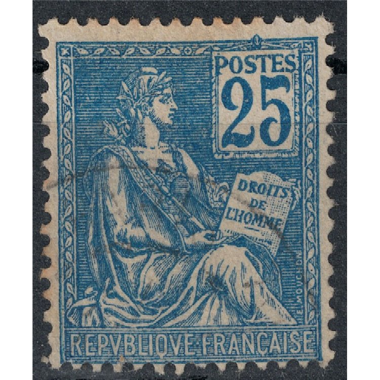 FRANCE 1900-01 Allegory, Mouchon II type 25c blue us