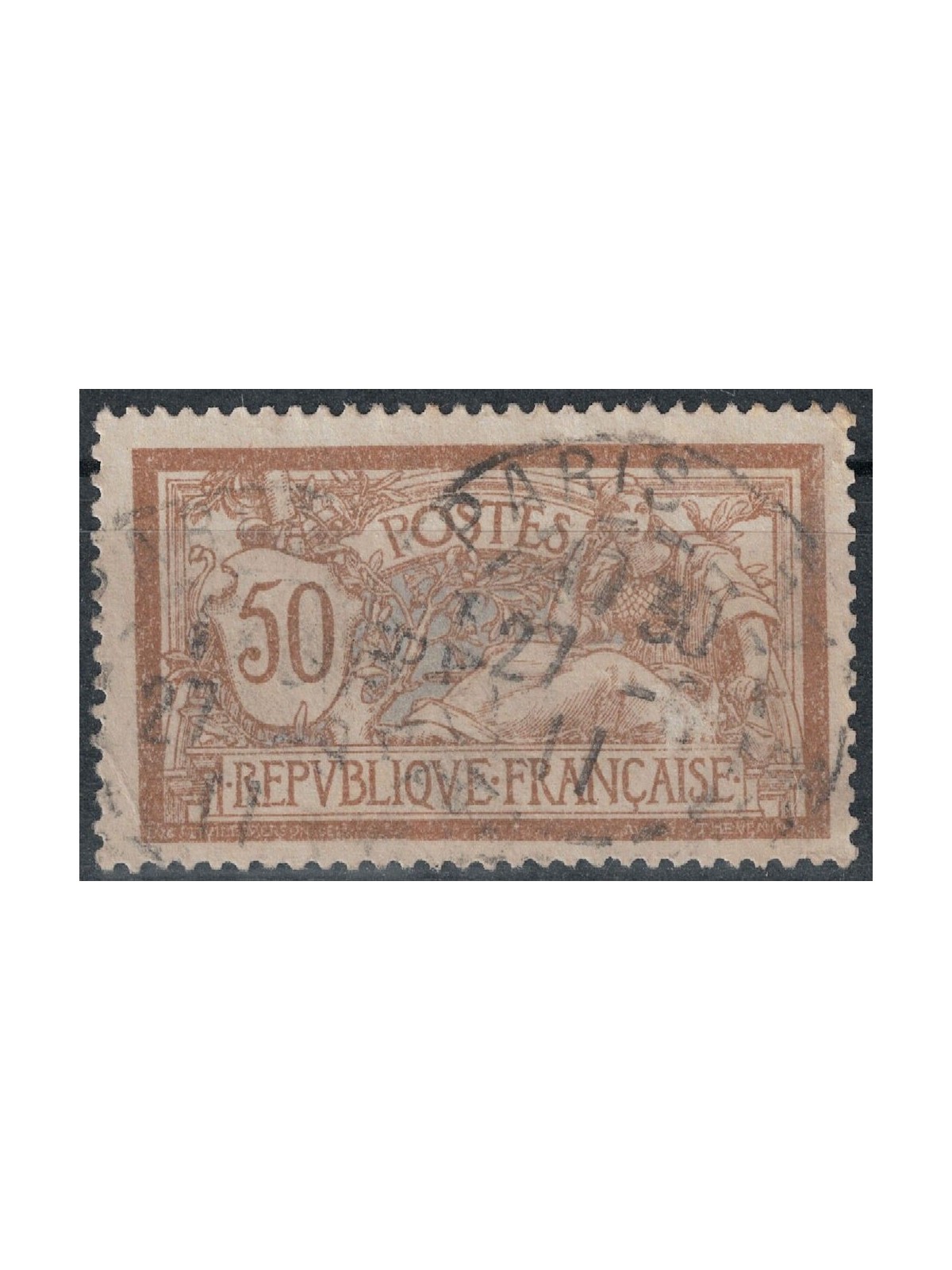 FRANCIA 1900 Allegoria tipo Merson 50c bruno e grigio us