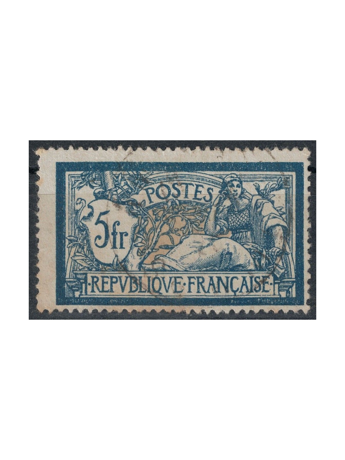 FRANCE 1900 Allegory type Merson 5f blue and suede us