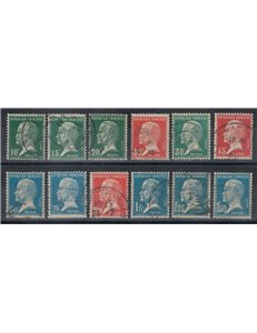 FRANCIA 1923-26 Effigie di Louis Pasteur 12v us