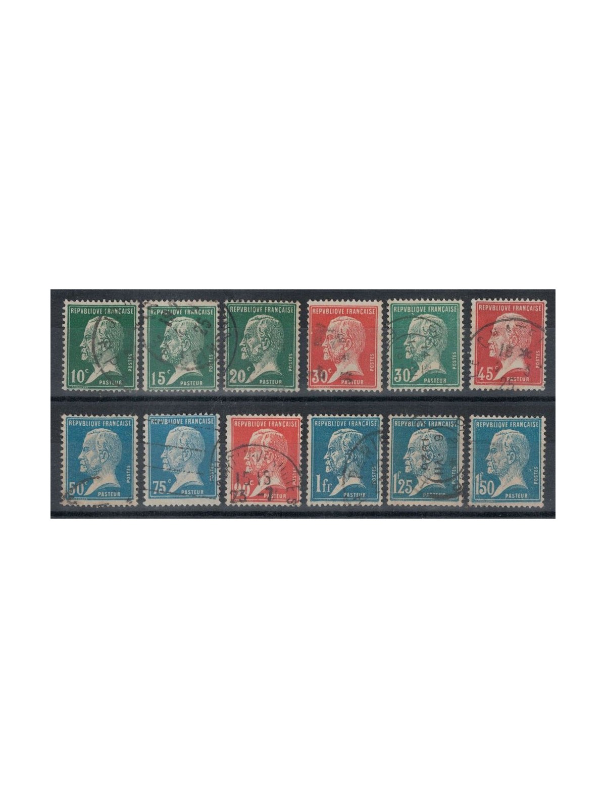 FRANCE 1923-26 Effigy of Louis Pasteur 12v us