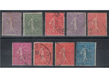 FRANCIA 1924-26 Seminatrice su fondo a linee 9v us
