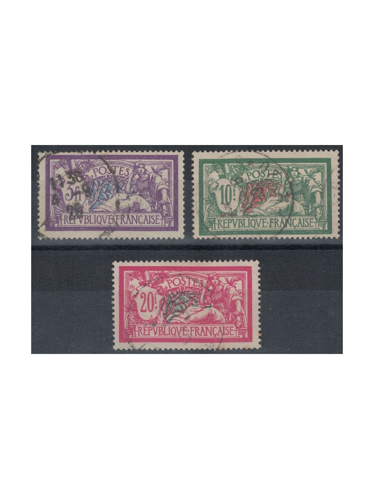 FRANCE 1925-26 Merson type allegory 3v us