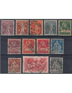 SVIZZERA 1916-22 Soggetti vari 12v us