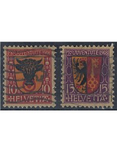 SVIZZERA 1918 Pro Juventute 2v us