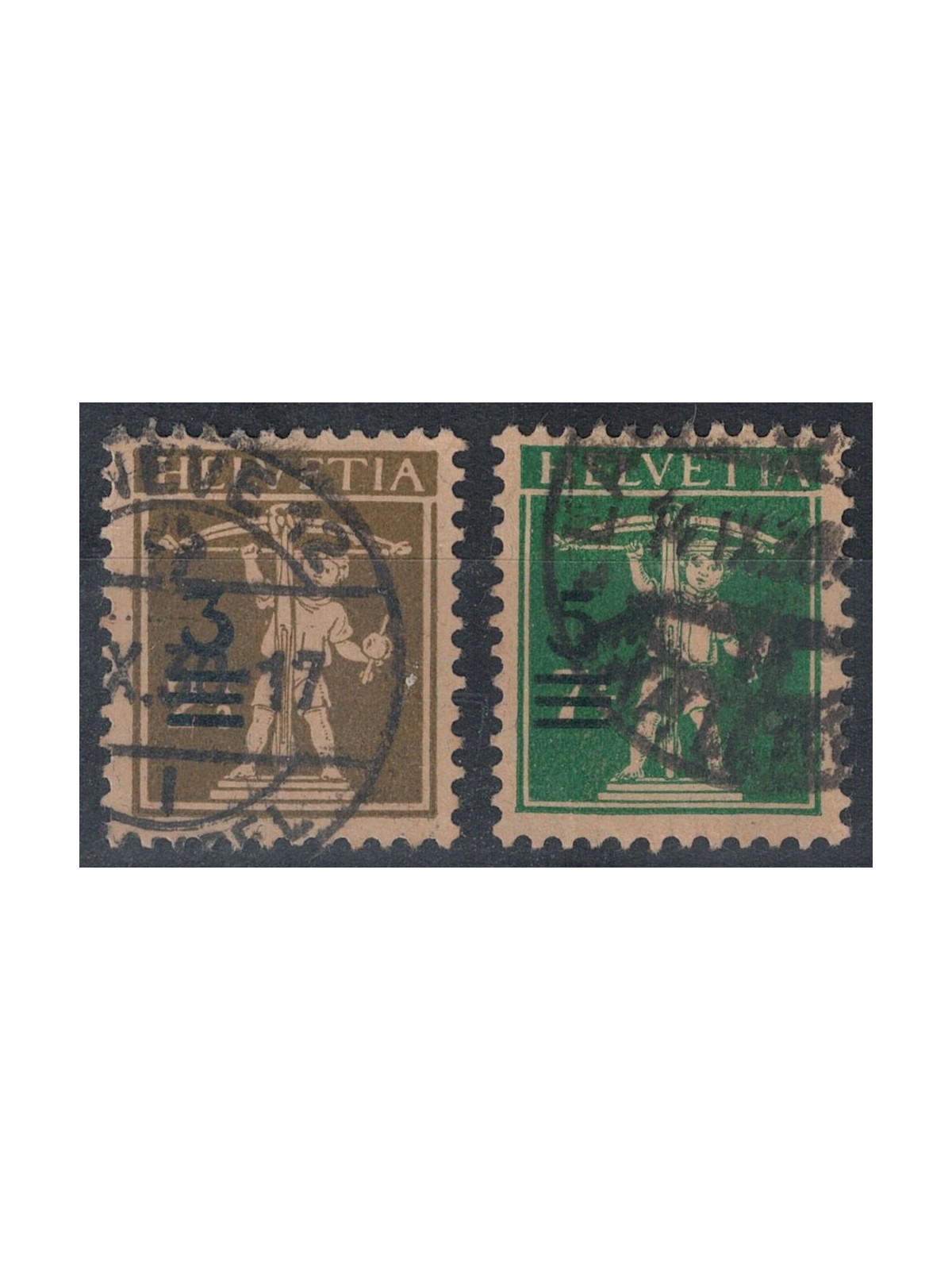 SVIZZERA 1930 Serie ordinaria soprastampata 2v us