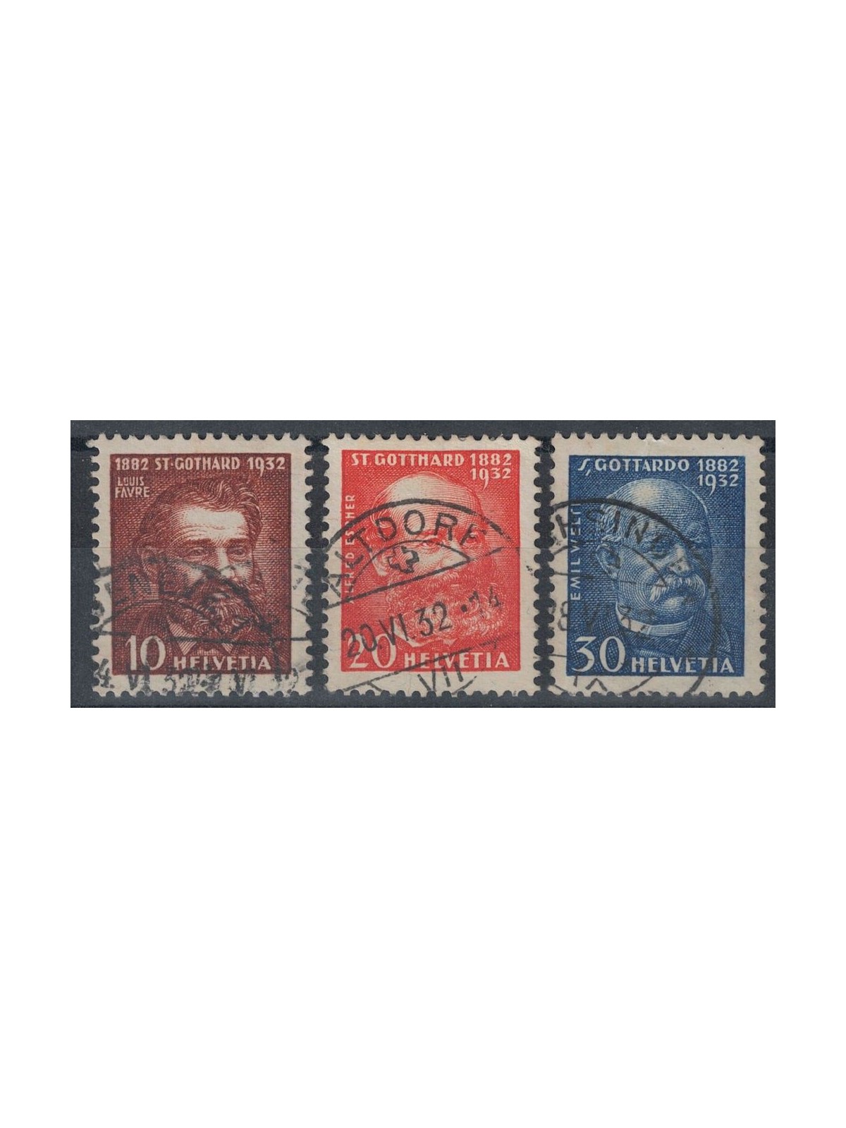 SVIZZERA 1932 Traforo del San Gottardo 3v us