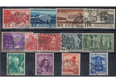 SWITZERLAND 1938 Complete year 13v used