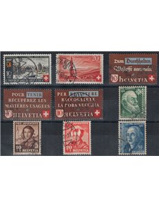 SVIZZERA 1942 Annata completa 9v us