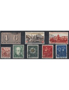 SWITZERLAND 1943 Complete year 8v used