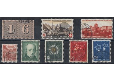 SWITZERLAND 1943 Complete year 8v used