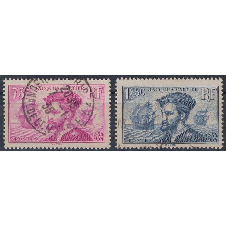 FRANCIA 1934 Jacques Cartier 2v us