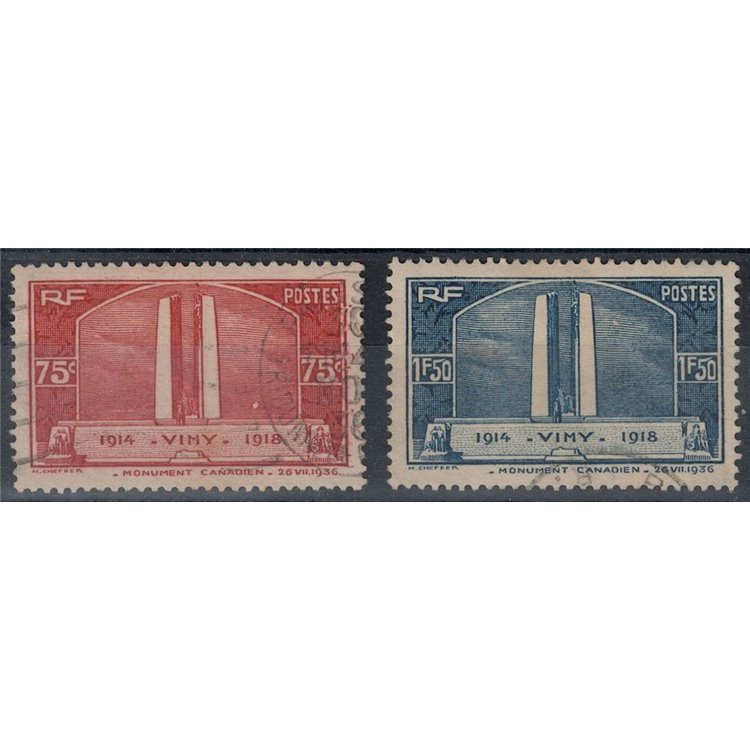FRANCIA 1936 Monumento ai Canadesi morti in guerra 2v us