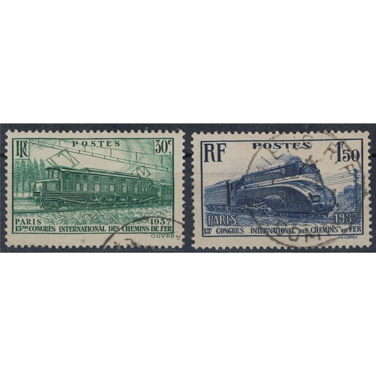 FRANCIA 1937 Congresso delle Ferrovie 2v us