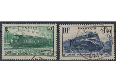 FRANCE 1937 Railway Congress 2v us