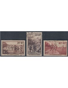 FRANCIA 1937 Pro opere sociali e sportive 3v us