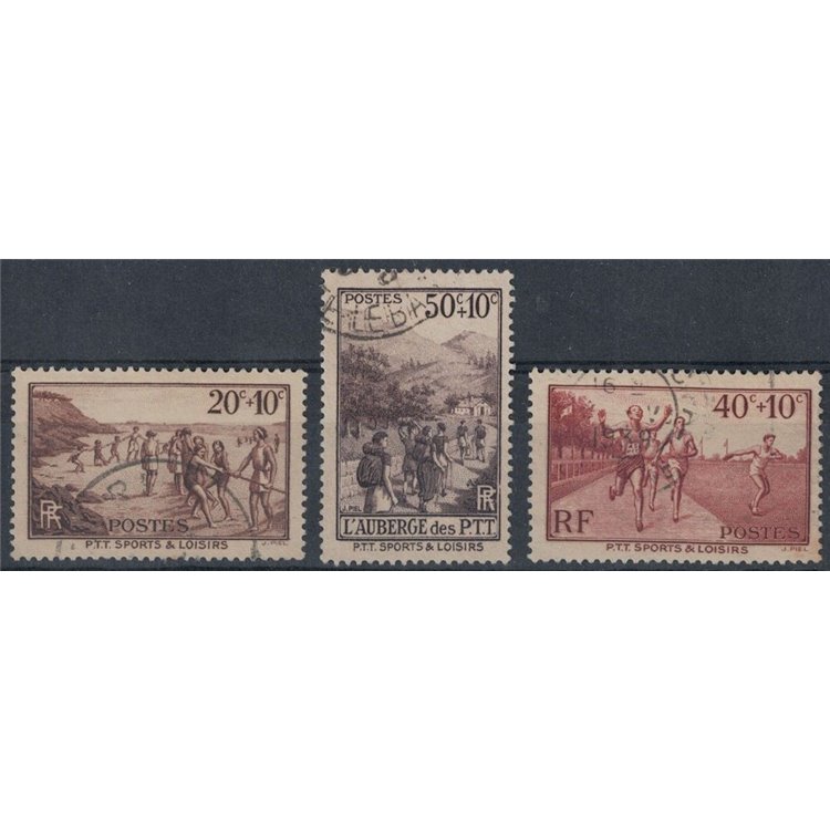 FRANCE 1937 Pro social and sports works 3v us