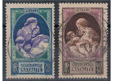 FRANCIA 1939 Pro natalità 2v us